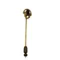 Antique GLP Co Stick Pin Gold Plated Amethyst Purple Gemstone Oval Setting 2.5"