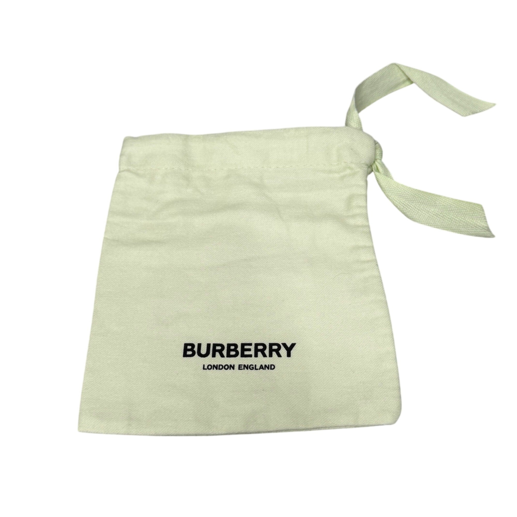 Burberry Beige Cotton Pouch Dust Bag  7x6 Logo Print Gift Storage Wallet Clutch