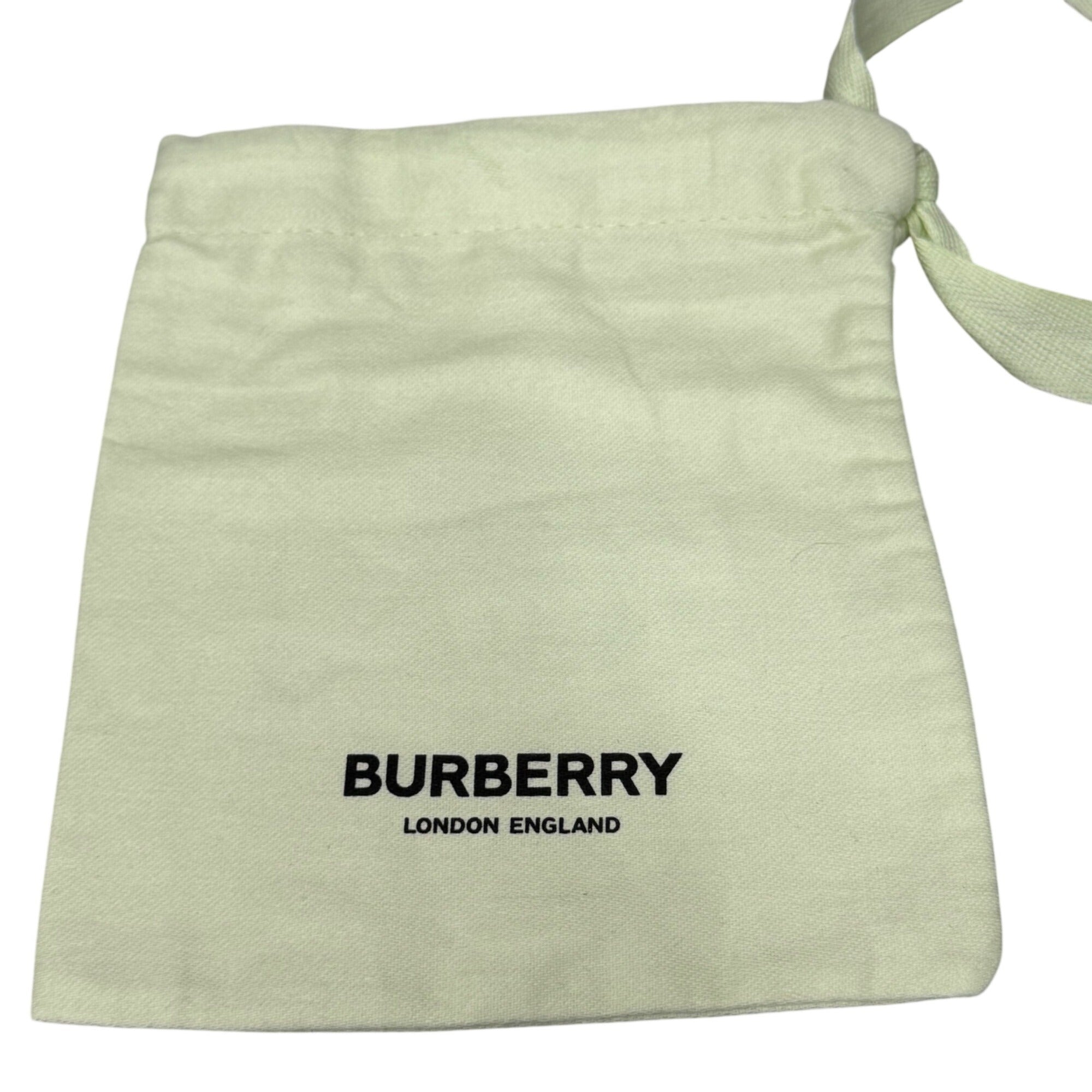 Burberry Beige Cotton Pouch Dust Bag  7x6 Logo Print Gift Storage Wallet Clutch