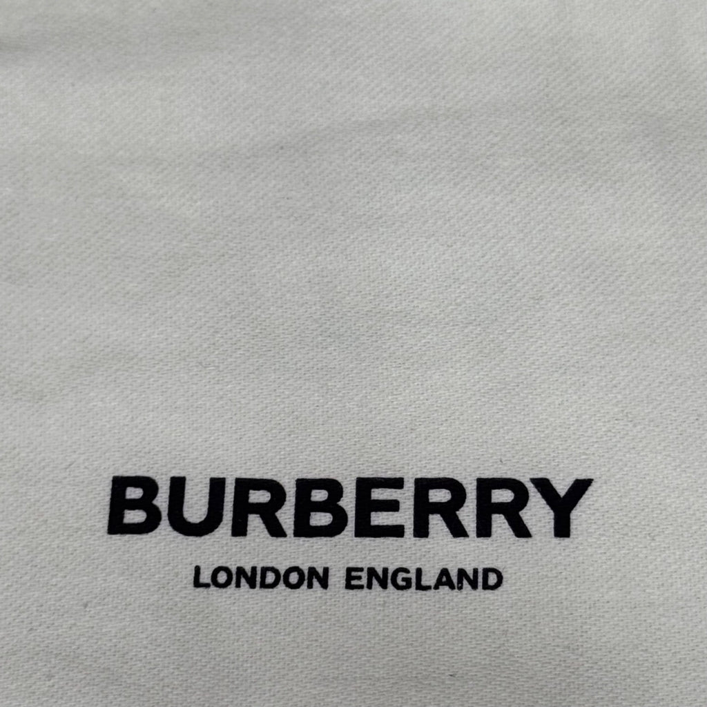 Burberry Beige Cotton Pouch Dust Bag  7x6 Logo Print Gift Storage Wallet Clutch
