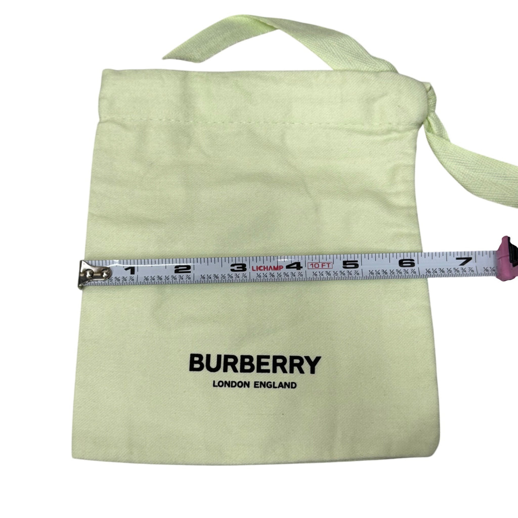 Burberry Beige Cotton Pouch Dust Bag  7x6 Logo Print Gift Storage Wallet Clutch