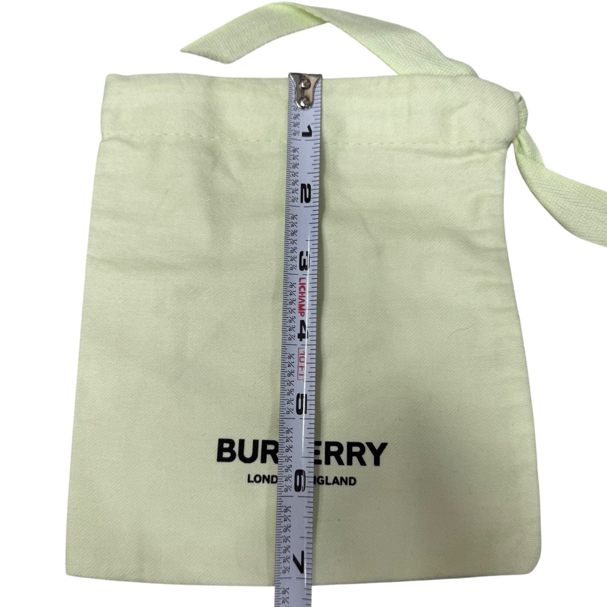 Burberry Beige Cotton Pouch Dust Bag  7x6 Logo Print Gift Storage Wallet Clutch