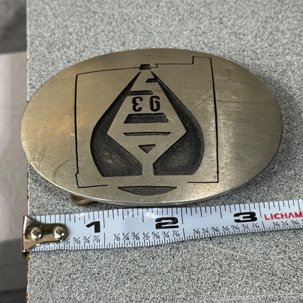 1993 German Silver Belt Buckle D & J Coats Taos Hot Air Balloon Limited Ed Hopi