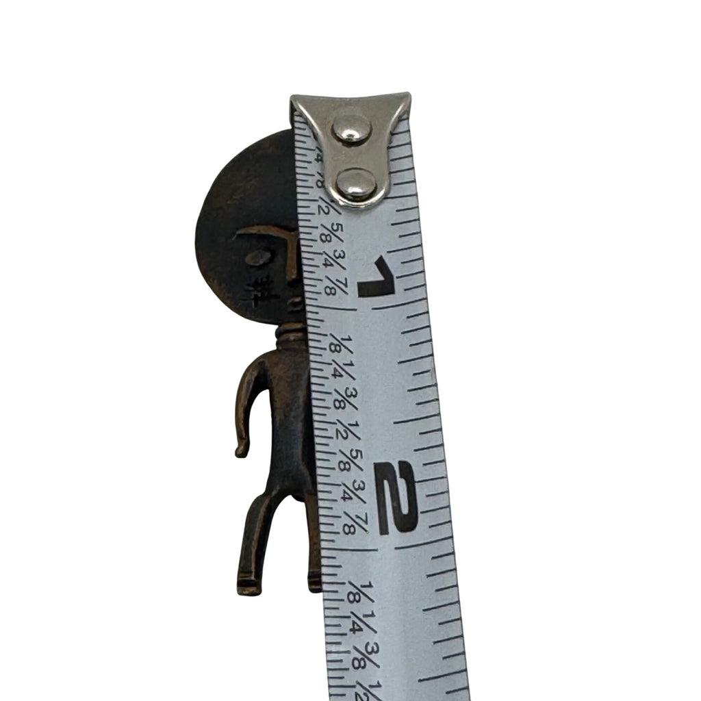 Vintage Copper Replica Akua' Ba African Fertility Doll Pendant Statement Brooch