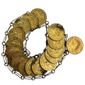 Statement Coin Bracelet Centavos Mexican Cinco Link 7.5" Heavy Bracelet 71g Vtg