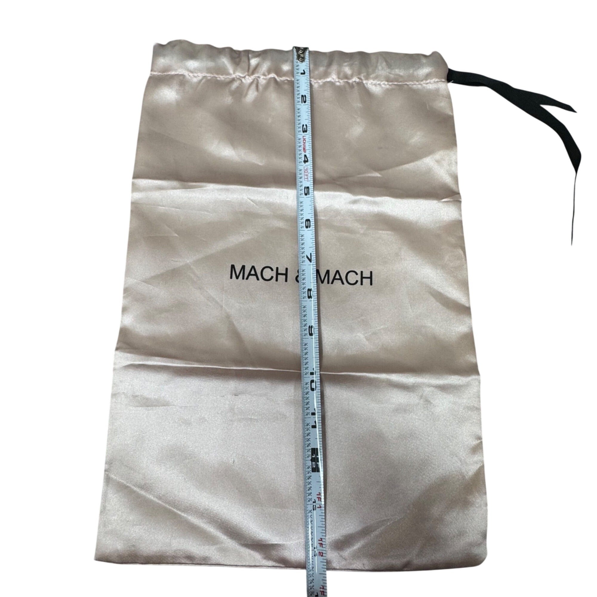 Mach & Mach Satin Drawstring Dust Bag 14”x9 Light Pink Storage Pouch Shoes Purse