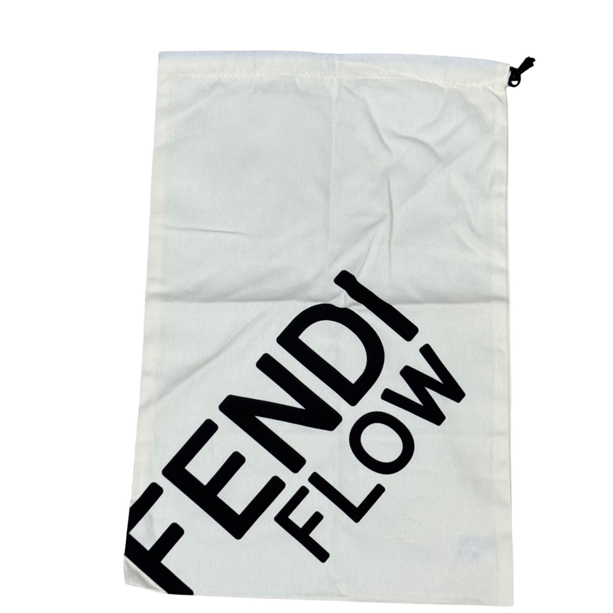 Fendi Flow White Drawstring Dust Bag Shoes Sneakers Replacement 12x17.75 Cotton