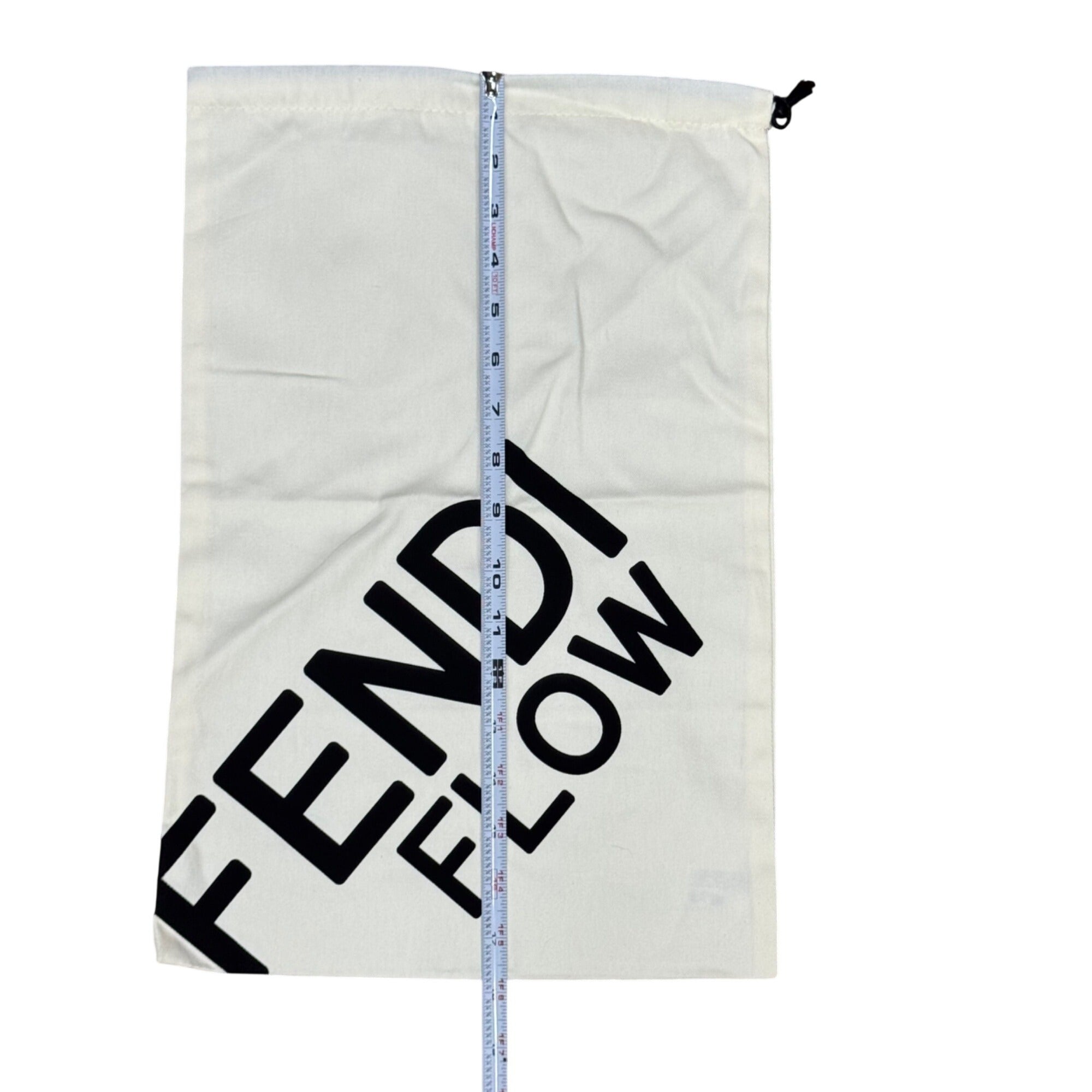 Fendi Flow White Drawstring Dust Bag Shoes Sneakers Replacement 12x17.75 Cotton
