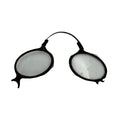 Antique Oval Wire Rim Pince Nez Glasses Black Frame 19th Century Opera READ