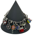 Brighton Silver Charm Bracelet Summer Beach Martini Colorful Enamel Charms 7"