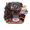 Alabama Fireside Santa Christmas Tree Fireplace 10" Sculpture Roll Crimson Tide
