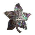 Vintage Taxco Sterling Silver & Abalone Leaf Brooch Pin 925 Floral 2" 7g Estate