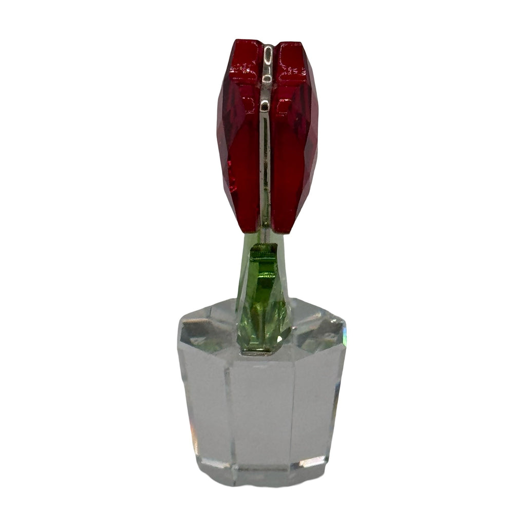 Swarovski Crystal Happy Flowers Red Tulip Flower Pot 657109 Original Box 273857