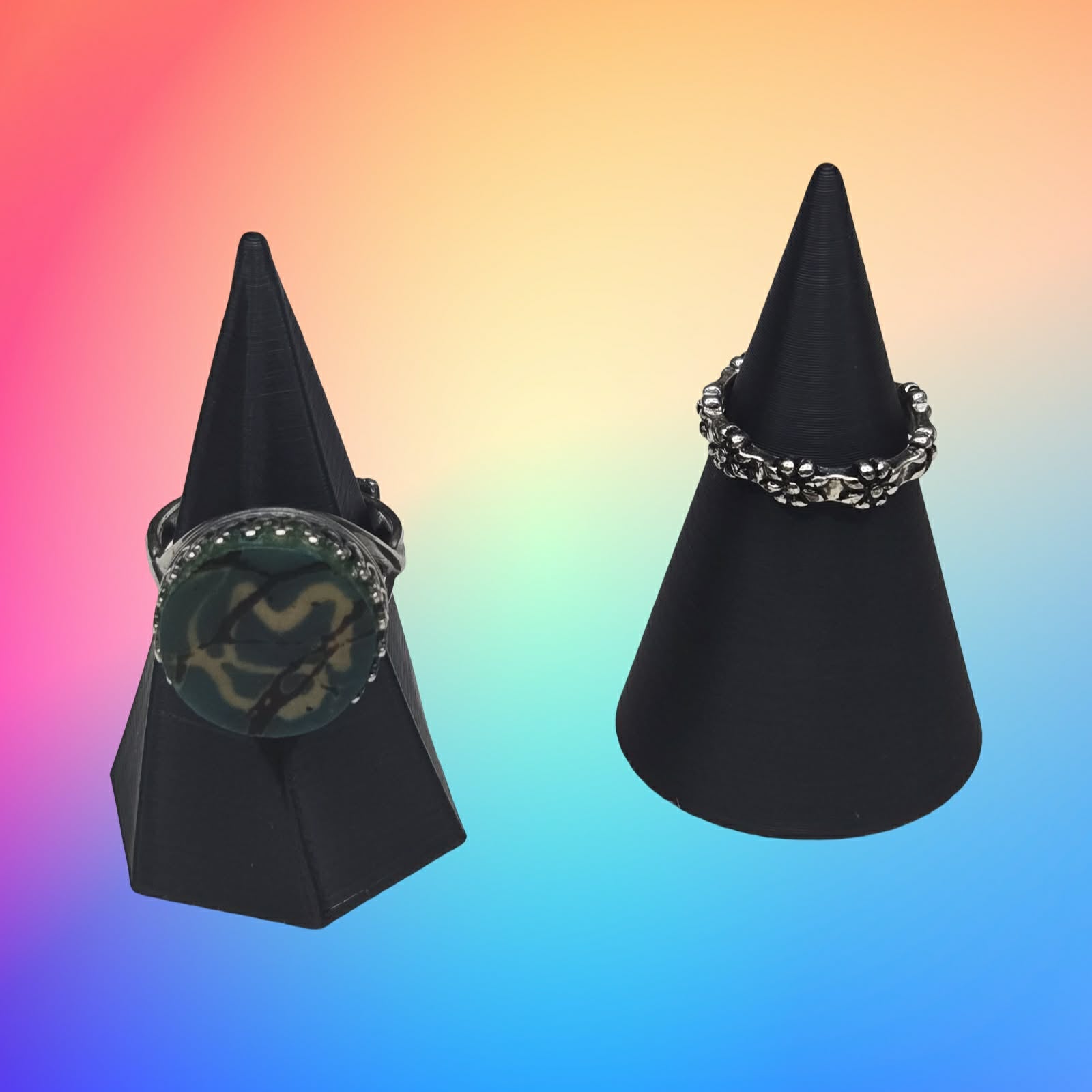 Ring Display Stand Set of 3 - Any Color