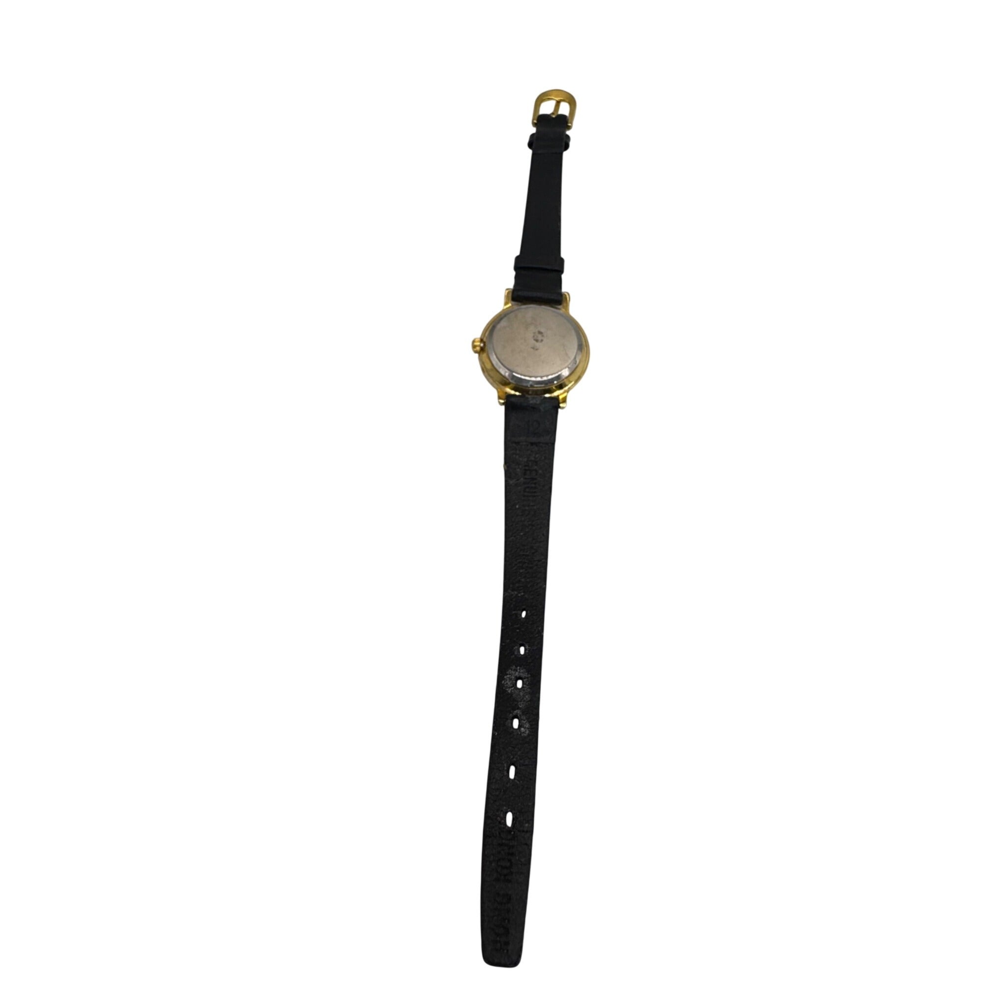 Embry-Riddle Aeronautical University Gold-Tone Watch Black Leather Band RARE