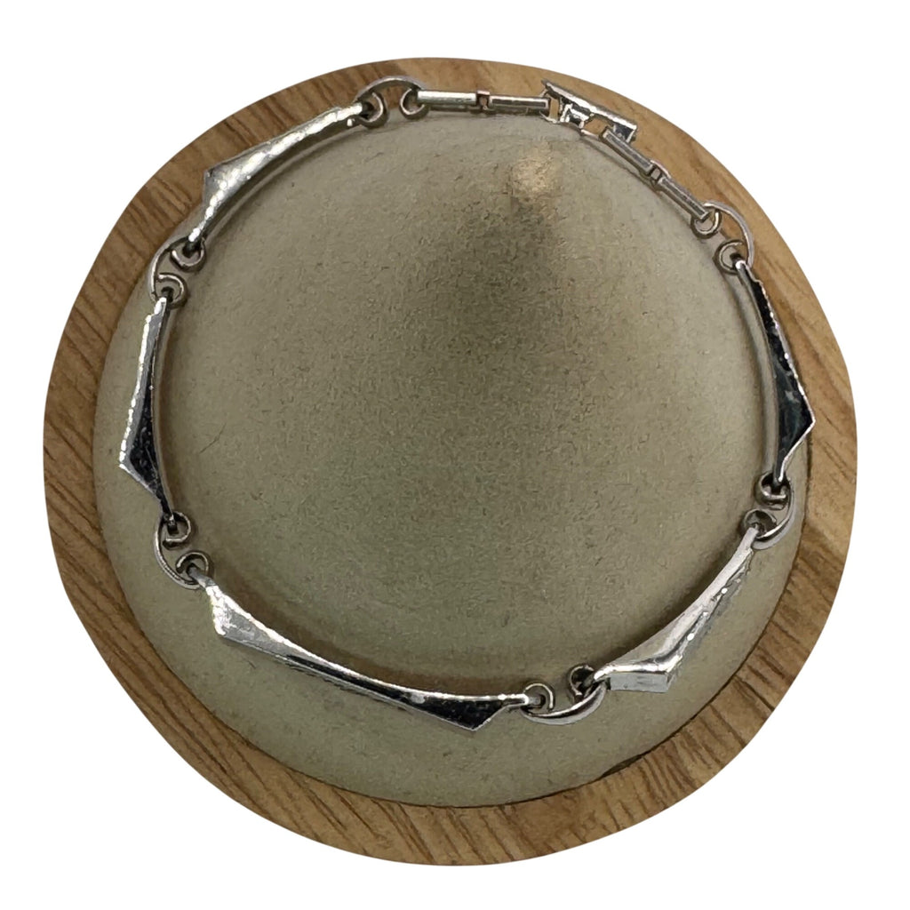 Vintage Sterling Silver Monogrammed Ginger Bracelet Engraved Name Plate 17.14g