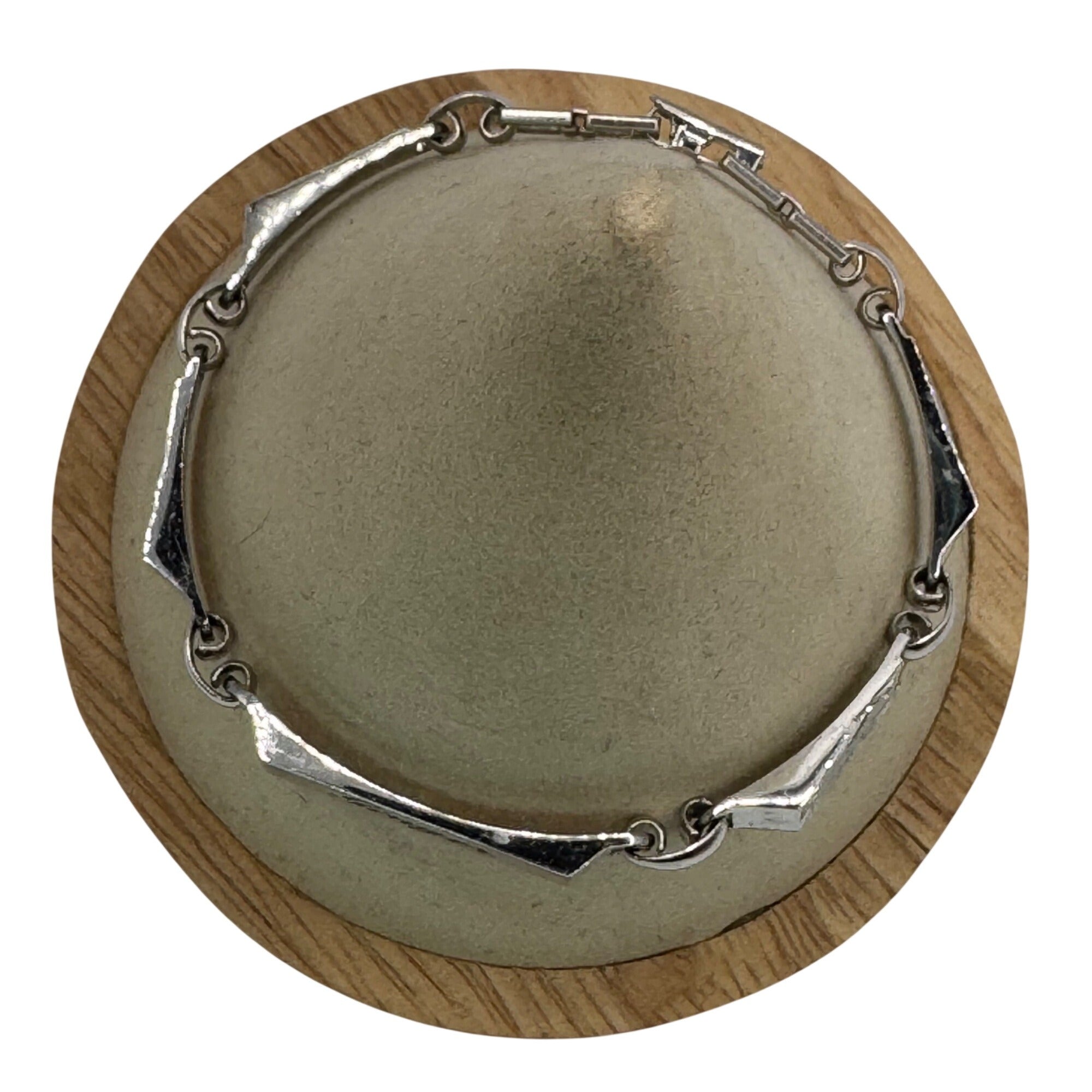 Vintage Sterling Silver Monogrammed Ginger Bracelet Engraved Name Plate 17.14g
