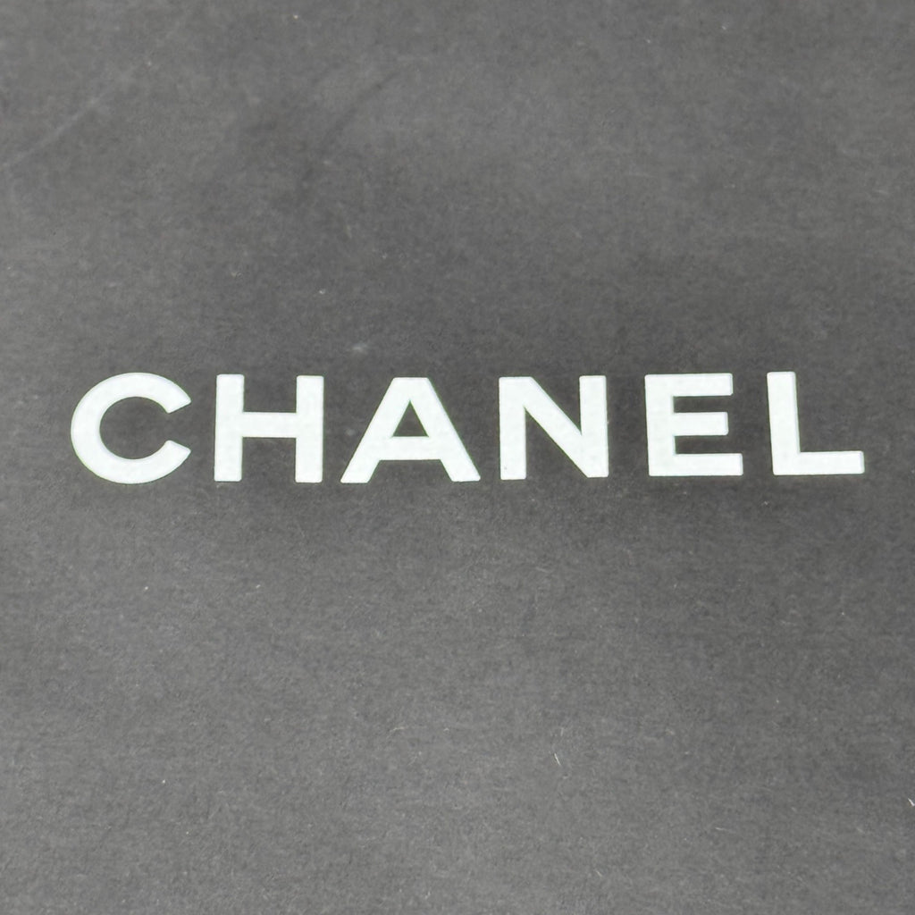 Chanel Black Paper Shopping Gift Bag Rope Handles 9x8 Gift Storage Authentic