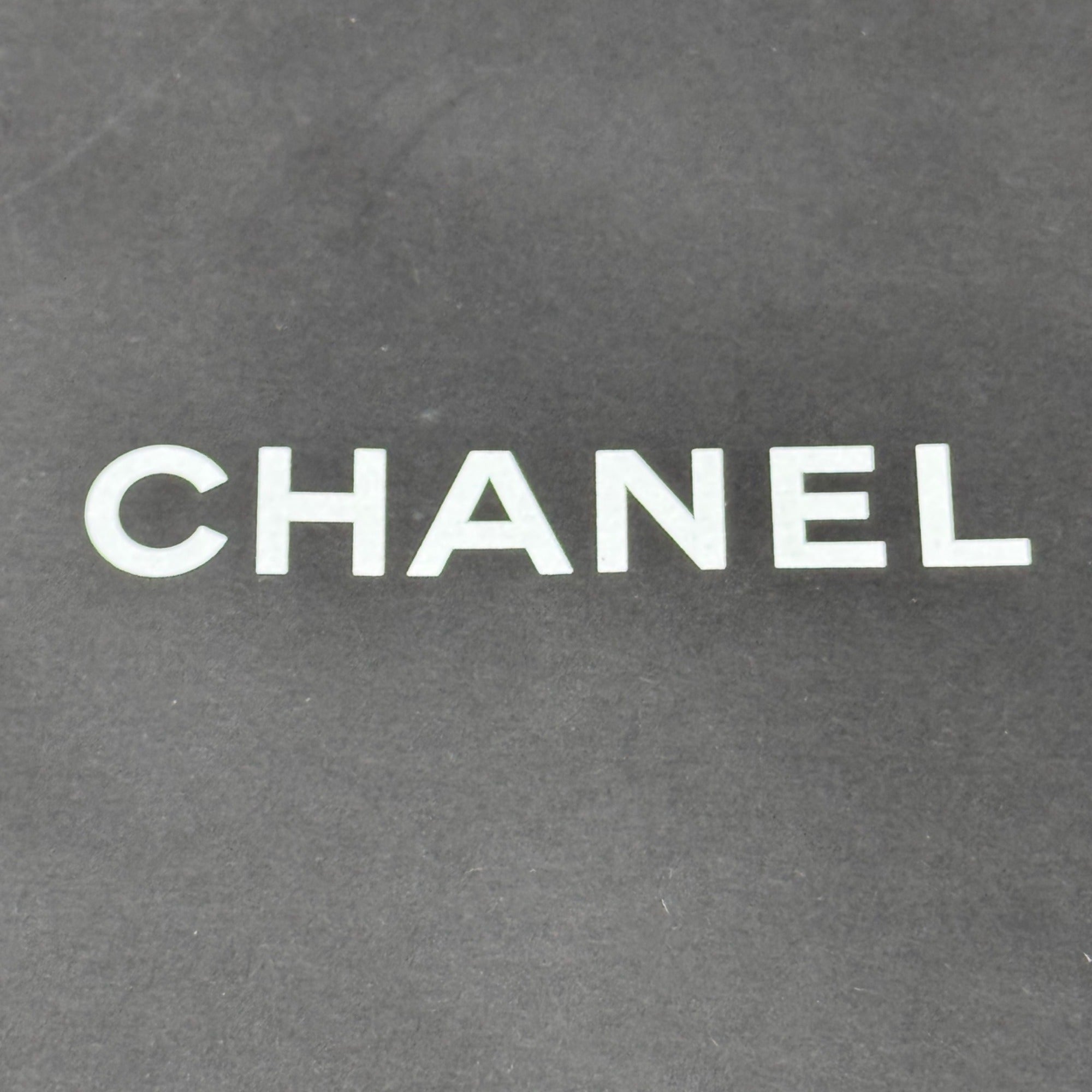 Chanel Black Paper Shopping Gift Bag Rope Handles 9x8 Gift Storage Authentic