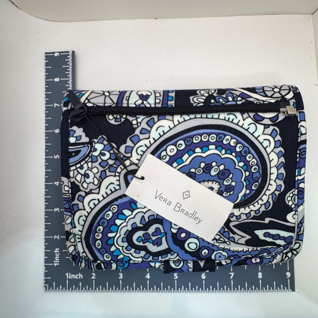 Vera Bradley Iconic Zip-In Jewelry Case Deep Night Paisley Cotton Travel Organizer
