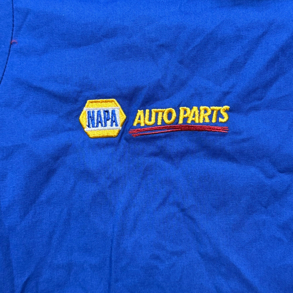 ComfortFlex Napa Auto Parts Uniform Work Shirt M Blue Short Sleeve Button-Down
