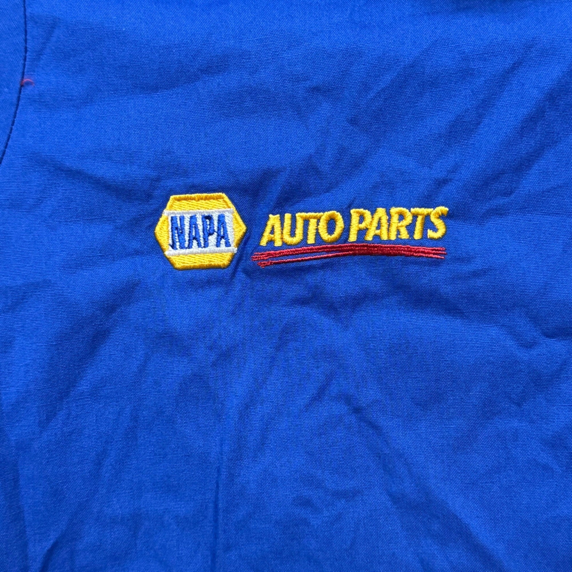 ComfortFlex Napa Auto Parts Uniform Work Shirt M Blue Short Sleeve Button-Down