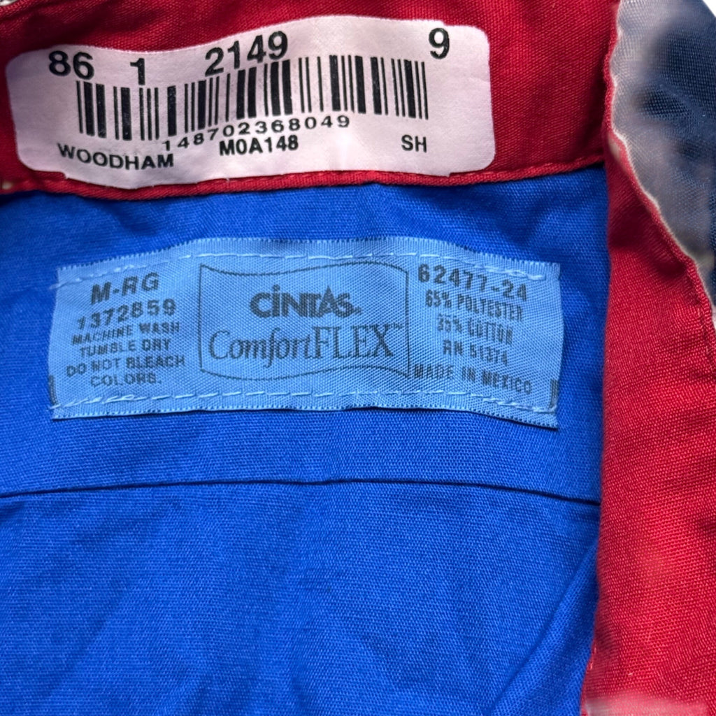 ComfortFlex Napa Auto Parts Uniform Work Shirt M Blue Short Sleeve Button-Down