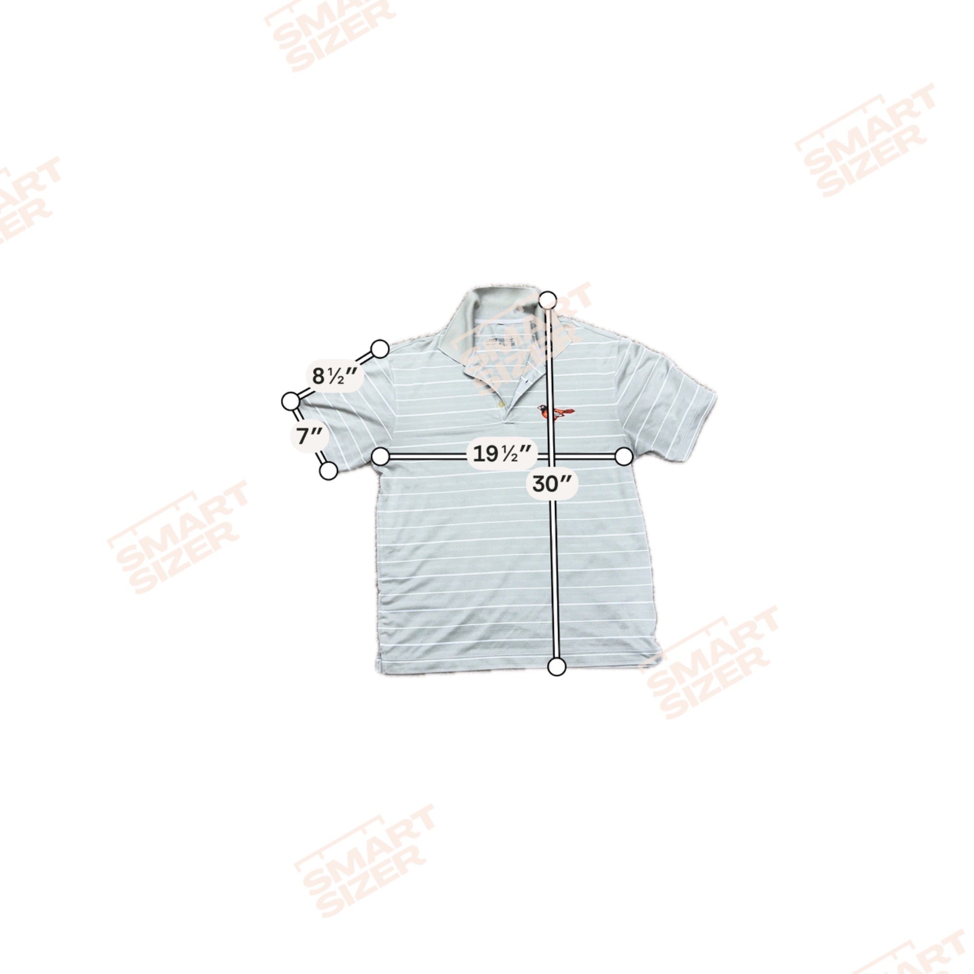 Nike Golf Baltimore Orioles MLB M Dri-Fit Gray Striped Polo Shirt Rare Casual Os