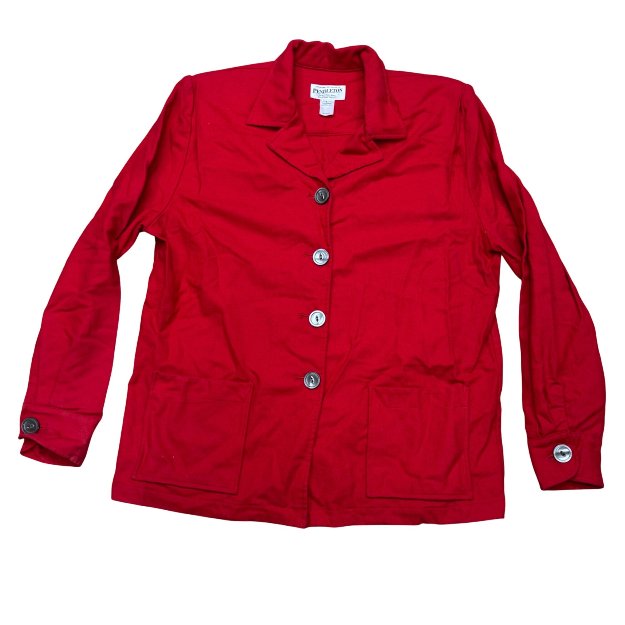 Pendleton Heritage Jacket Women Large Red Wool Limited Edition Made in USA  READ