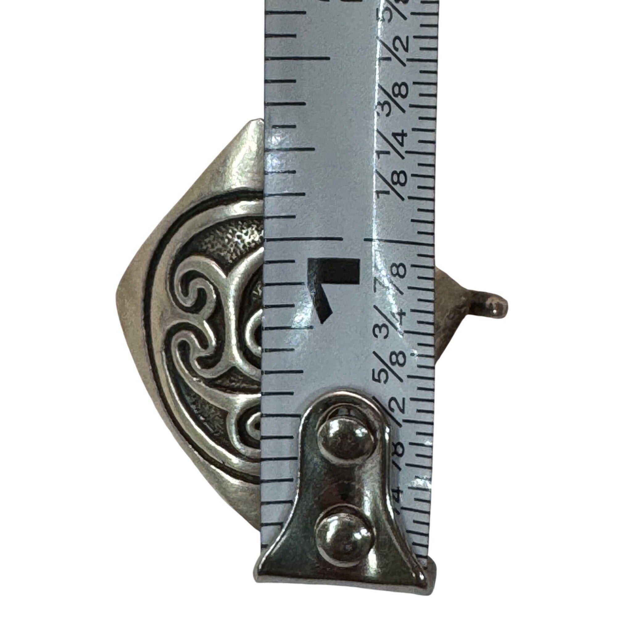 Vintage Triskelion Signed Artisan Sterling Silver Pendant Celtic Swirl JW 1.5”