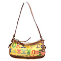 Dooney & Bourke Crayon Graffiti Letters Mini Shoulder Bag Brown Leather Spellout