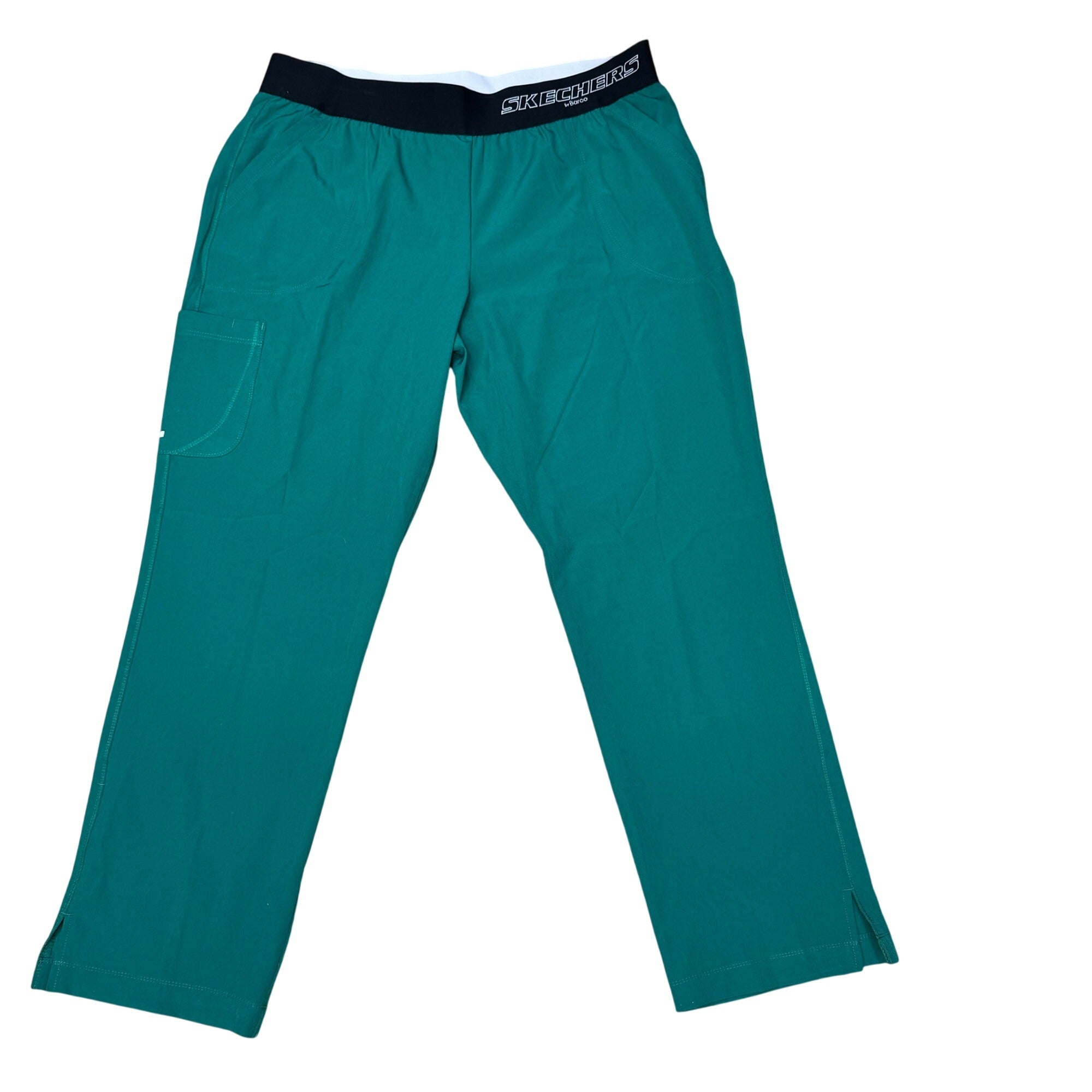 Skechers By Barco Womens Green Scrub Pants XLP Comfort Waistband XL Petite NEW
