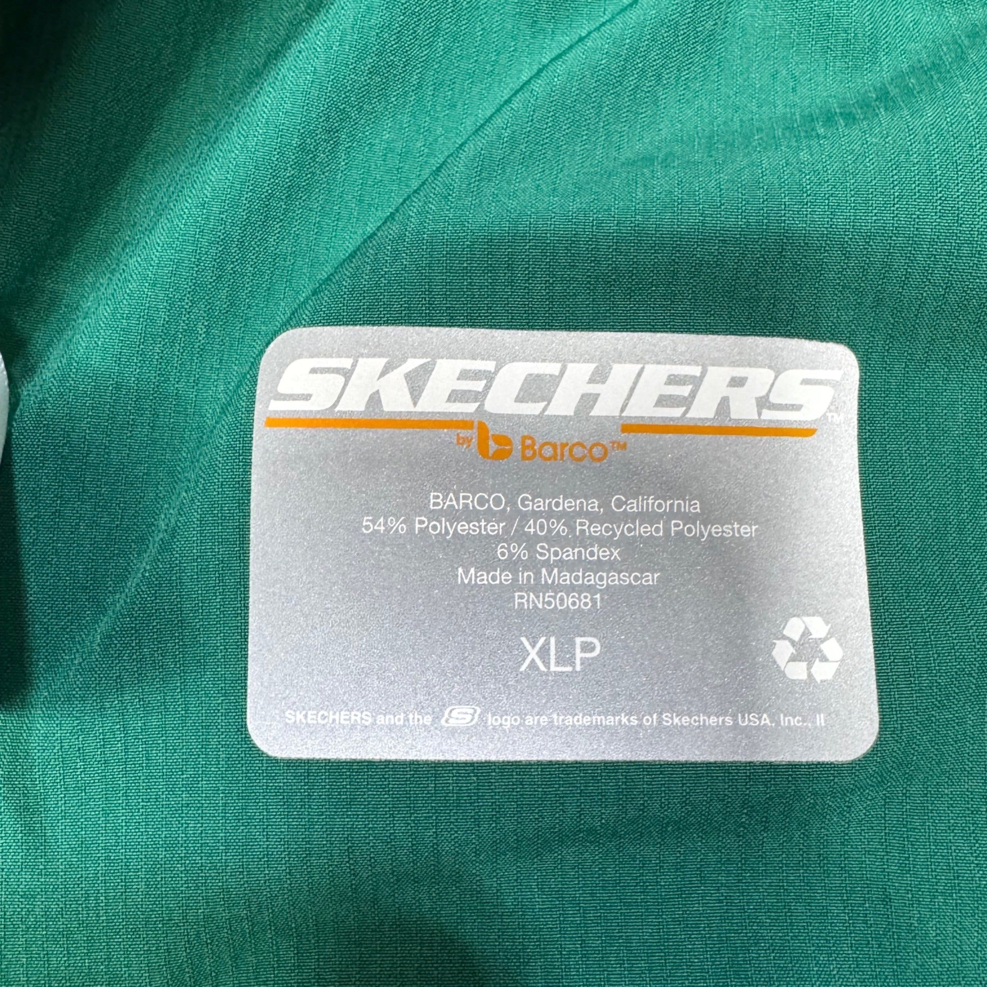 Skechers By Barco Womens Green Scrub Pants XLP Comfort Waistband XL Petite NEW