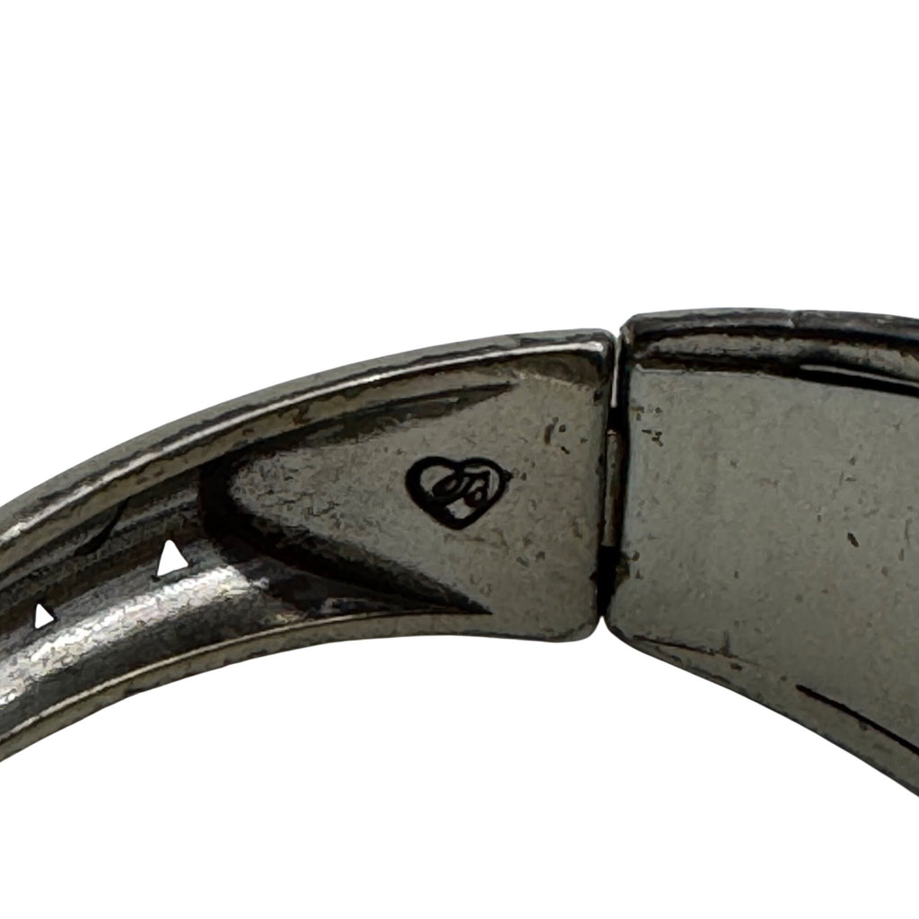 Swarovski Crystal Brighton Bangle Bracelet Rhinestone Silver-Tone Heart Tin Box