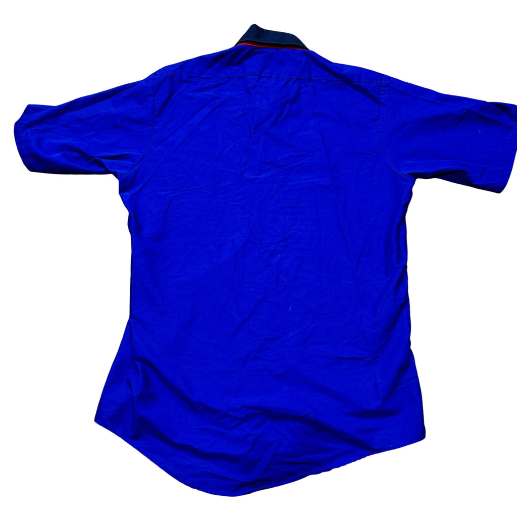 Napa Auto Parts Cintas M Blue Uniform Work Shirt Button-Up Short Sleeve Cotton