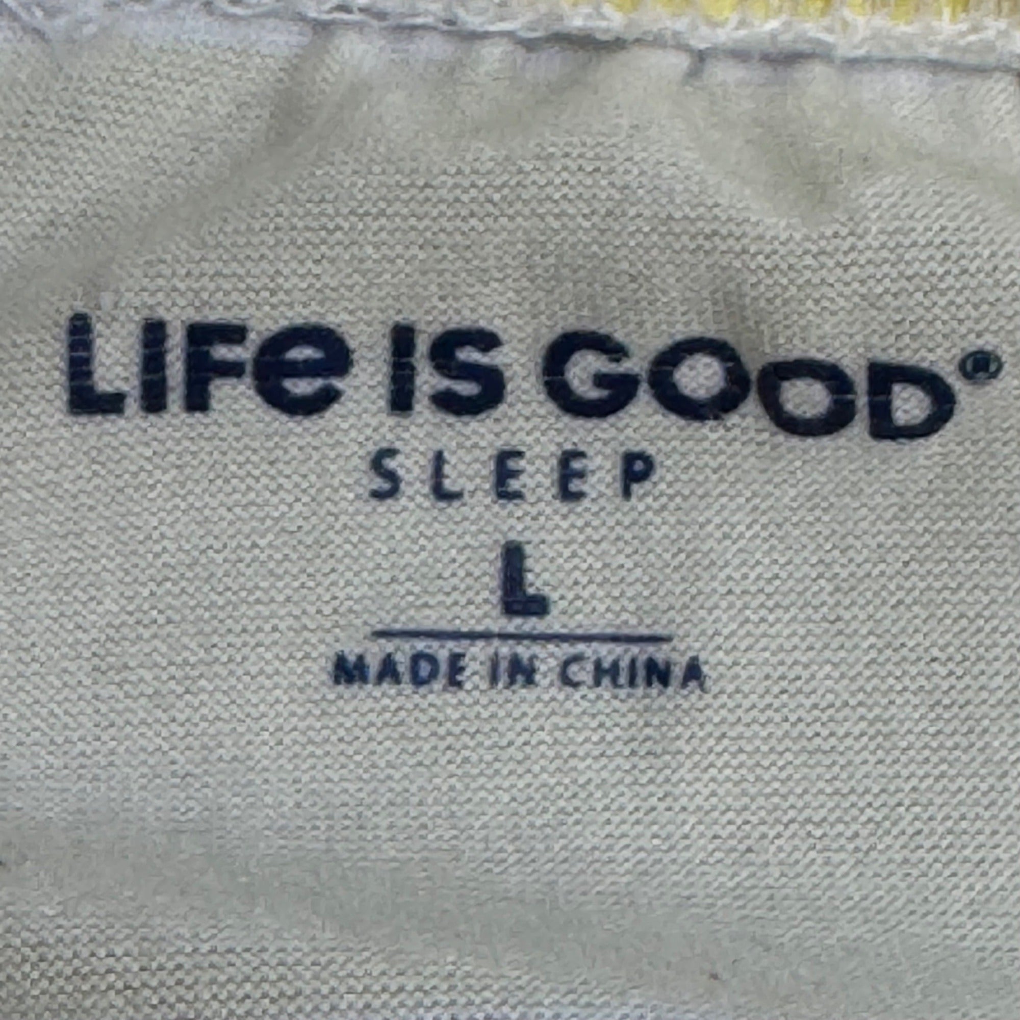 Life Is Good Womens Yellow White Striped Beach Sleep Shorts Size L Comfy Pajama