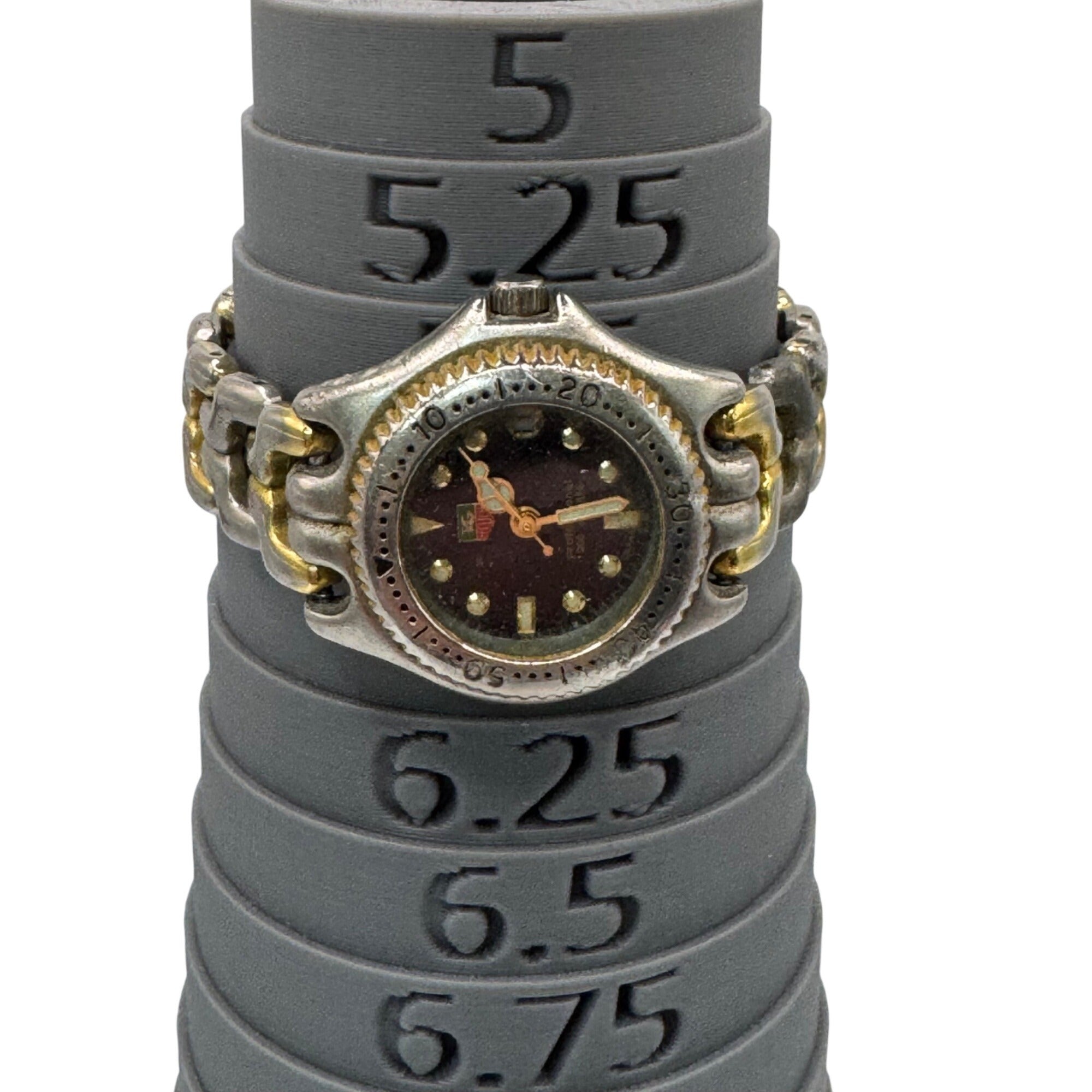 Tag Heuer 200m Professional Watch Two-Tone Stainless Steel Black Dial 5.75 97675