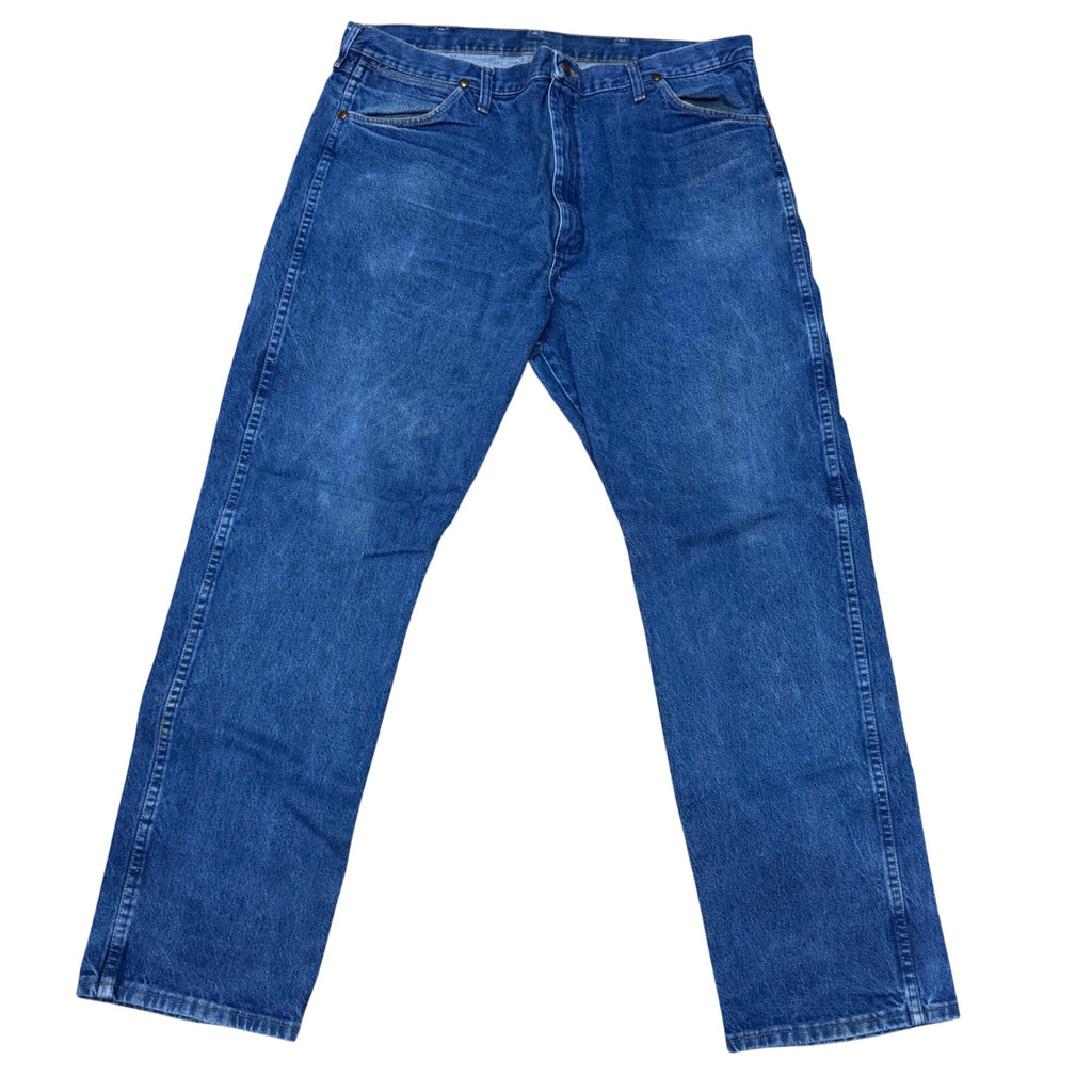 Vintage Wrangler Cowboy Cut Jeans Mens 40x32 13MWZ Blue Dark Wash USA Made Work