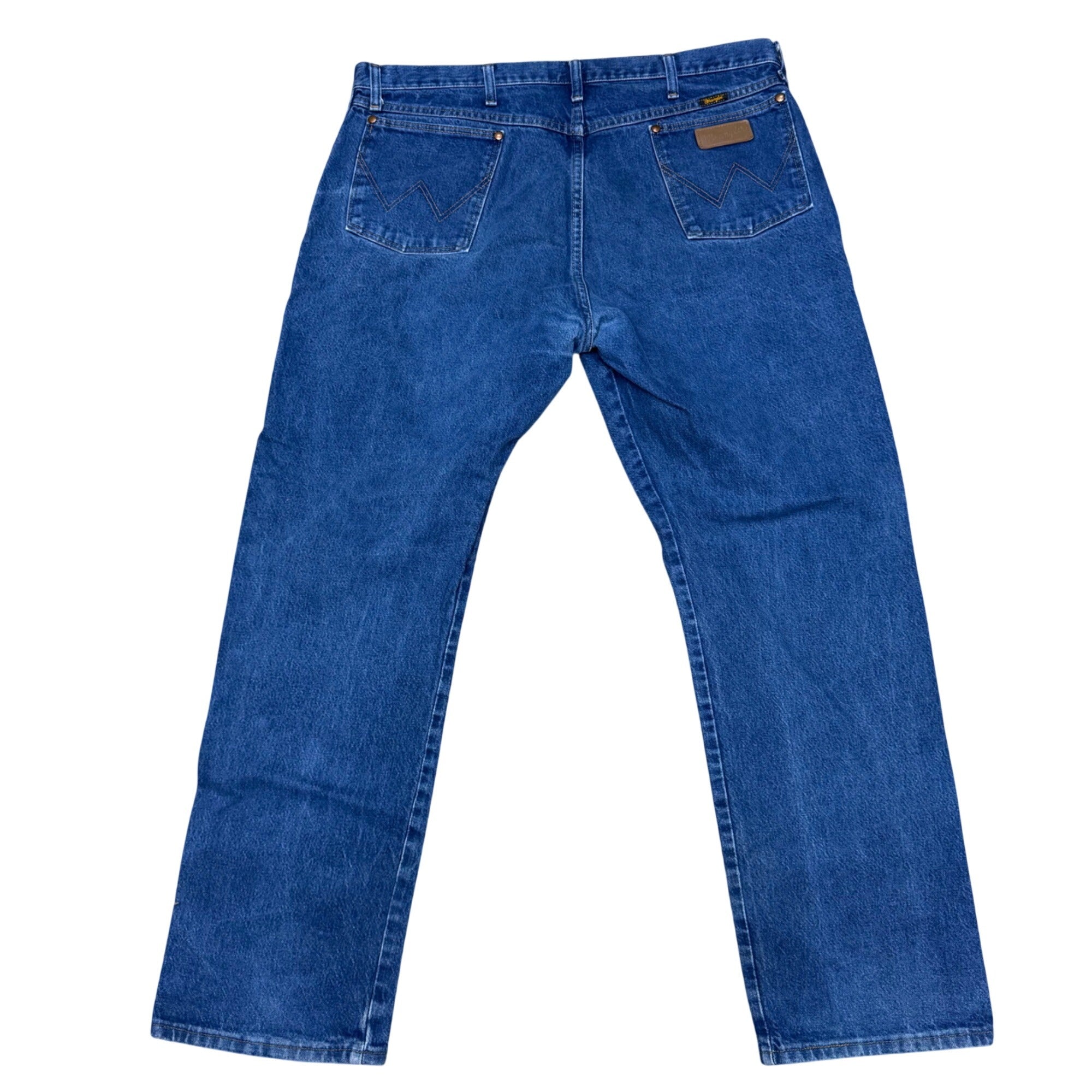 Vintage Wrangler Cowboy Cut Jeans Mens 40x32 13MWZ Blue Dark Wash USA Made Work