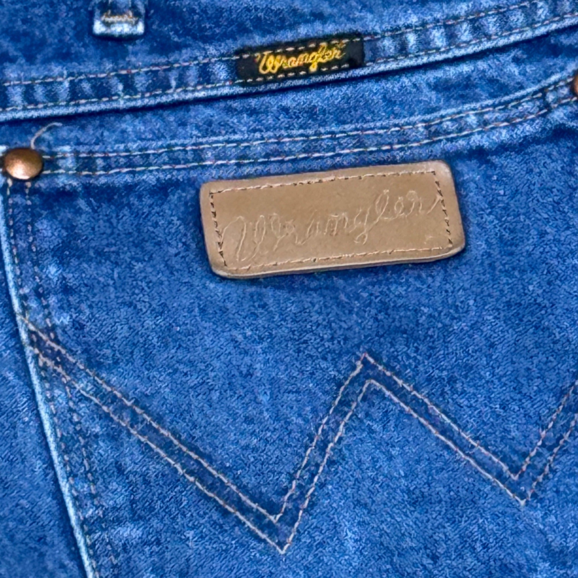 Vintage Wrangler Cowboy Cut Jeans Mens 40x32 13MWZ Blue Dark Wash USA Made Work