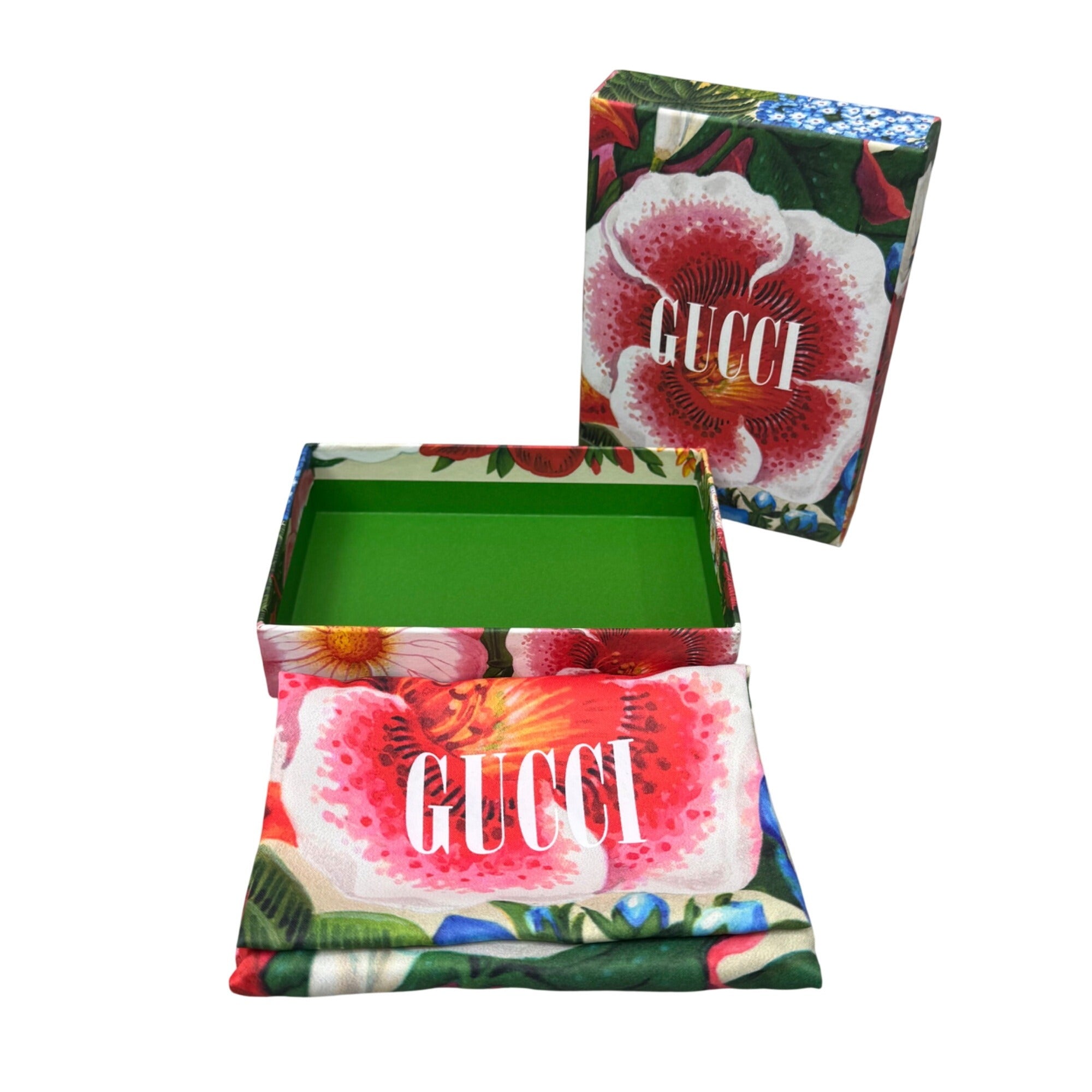 Gucci Floral Gift Box SetDust Bag 5.25x3.75x1.5 Flower Jewelry Bracelet Necklace