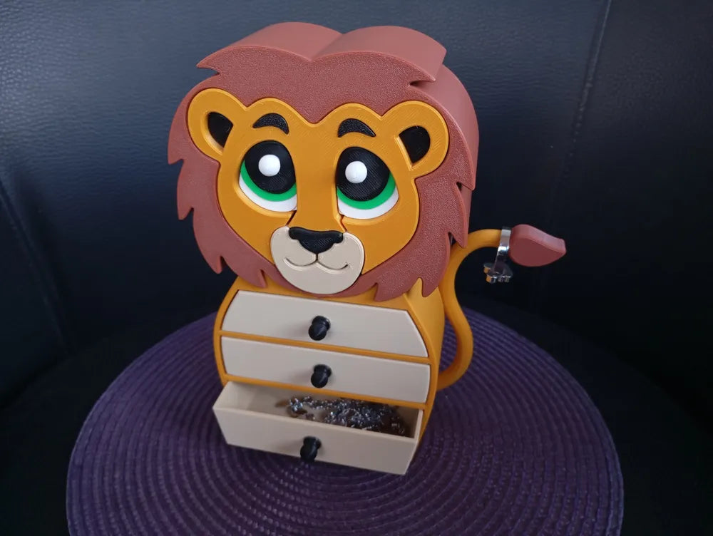 Lion Drawer Jewelry Box