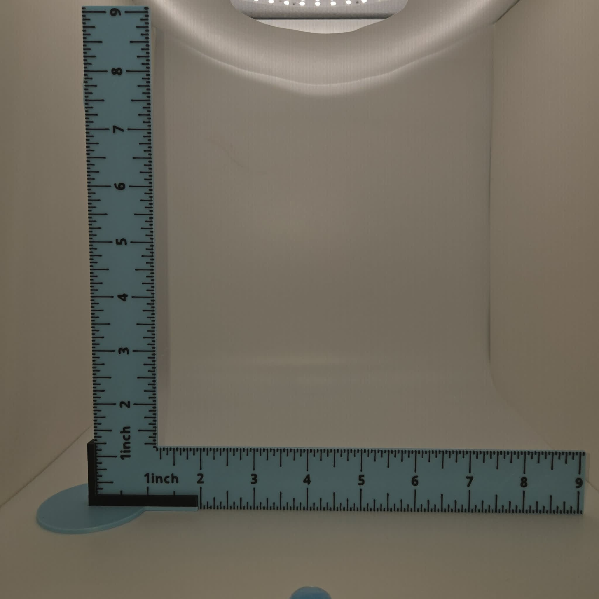 9" x 9" L-Shaped Flat Lay Jewelry Measure Ruler | Light Box Stand included for Collectibles and Jewelry