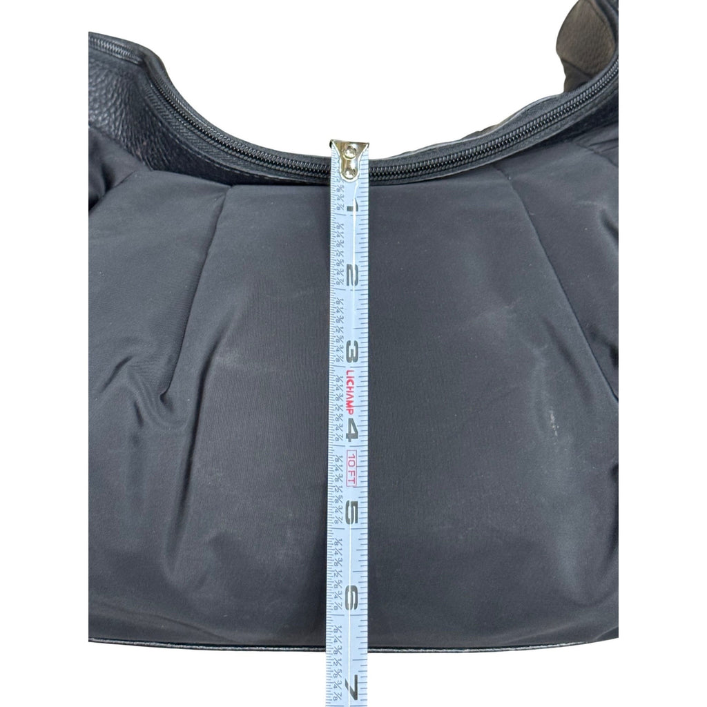 Brighton Black Croc Embossed Strap Slouch Hobo Bag Purse Handbag Y2K Heart Charm