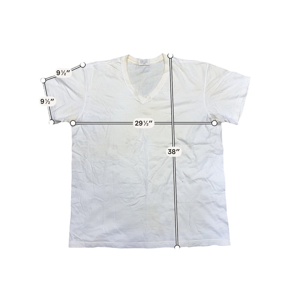 Vintage Calvin Klein Mens White V-Neck Tee Undershirt Cotton L Made In Brazil