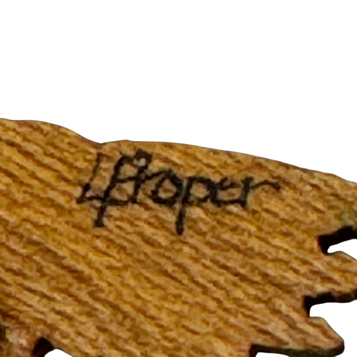 Signed Hummingbird Brooch Wood Handpainted  Pin Signed L Proper Painted 2.49g