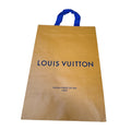 Louis Vuitton Orange Shopping Bag With Blue Handles 10X14 Gift Storage Authentic