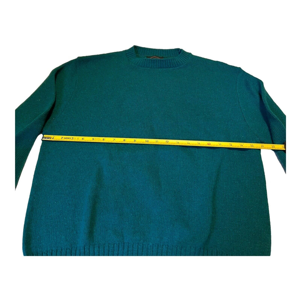 Vintage Jantzen Blue Green Teal Grandpa Preppy Knit Pullover Sweater Large USA