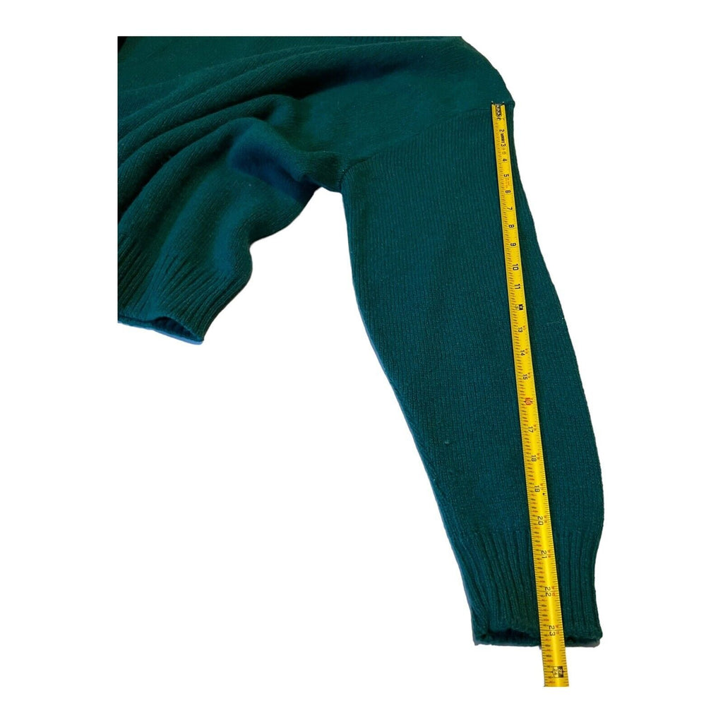 Vintage Jantzen Blue Green Teal Grandpa Preppy Knit Pullover Sweater Large USA