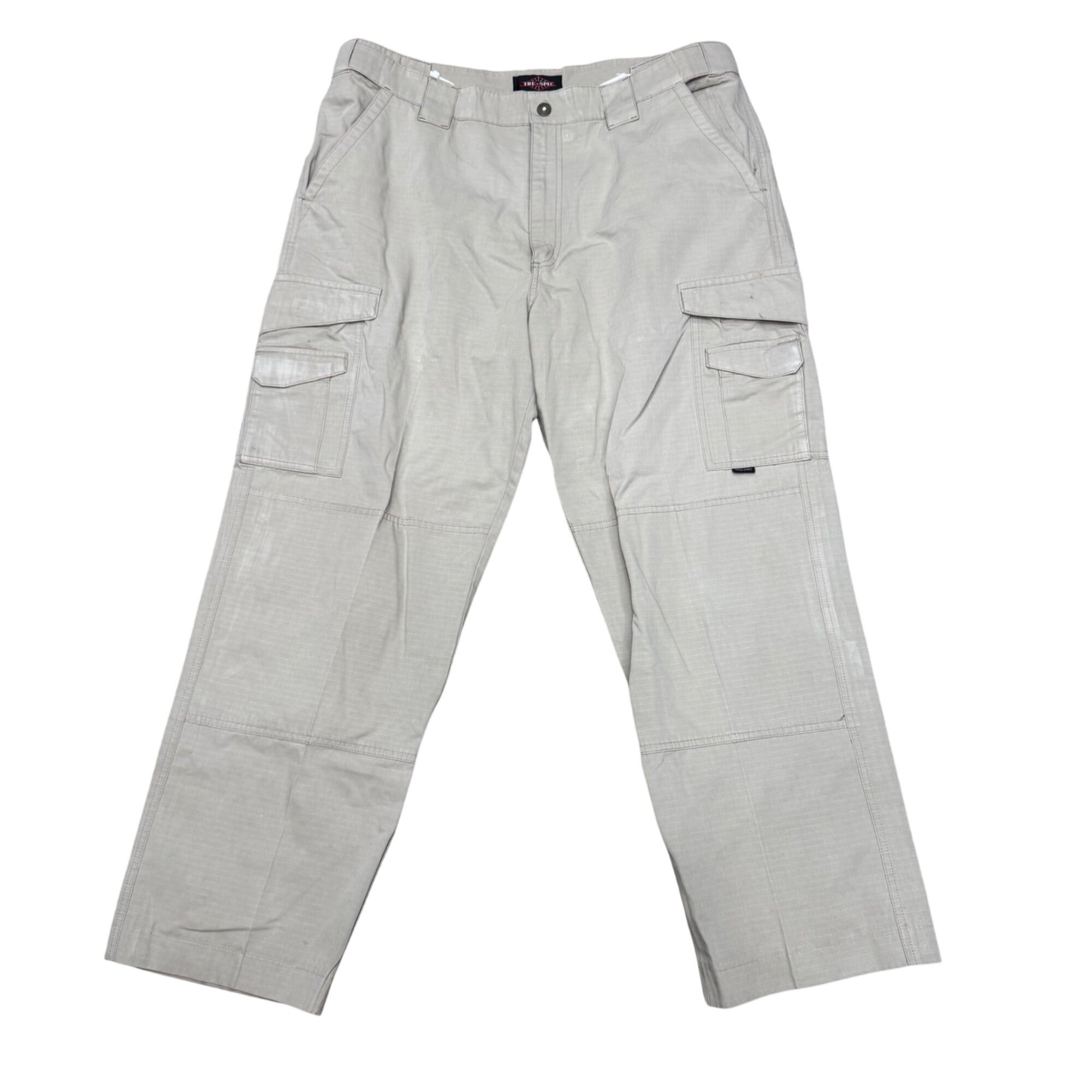 Tru-Spec Mens Ripstop Cargo Pants Beige Sz 38 x 30 Durable Tactical Outdoor Wear